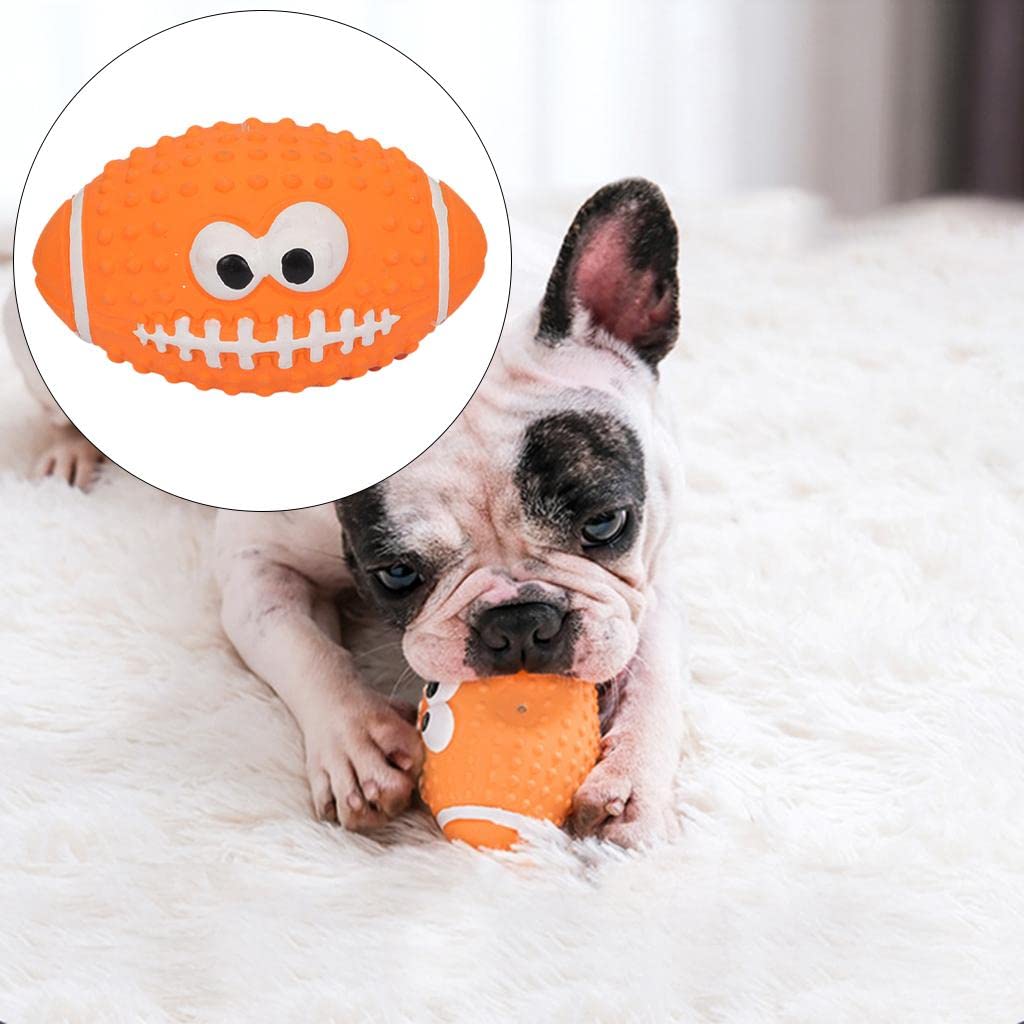 Balle pour Chien - DogBallLatex™ - Rugby Orange - Toutou Joyeux