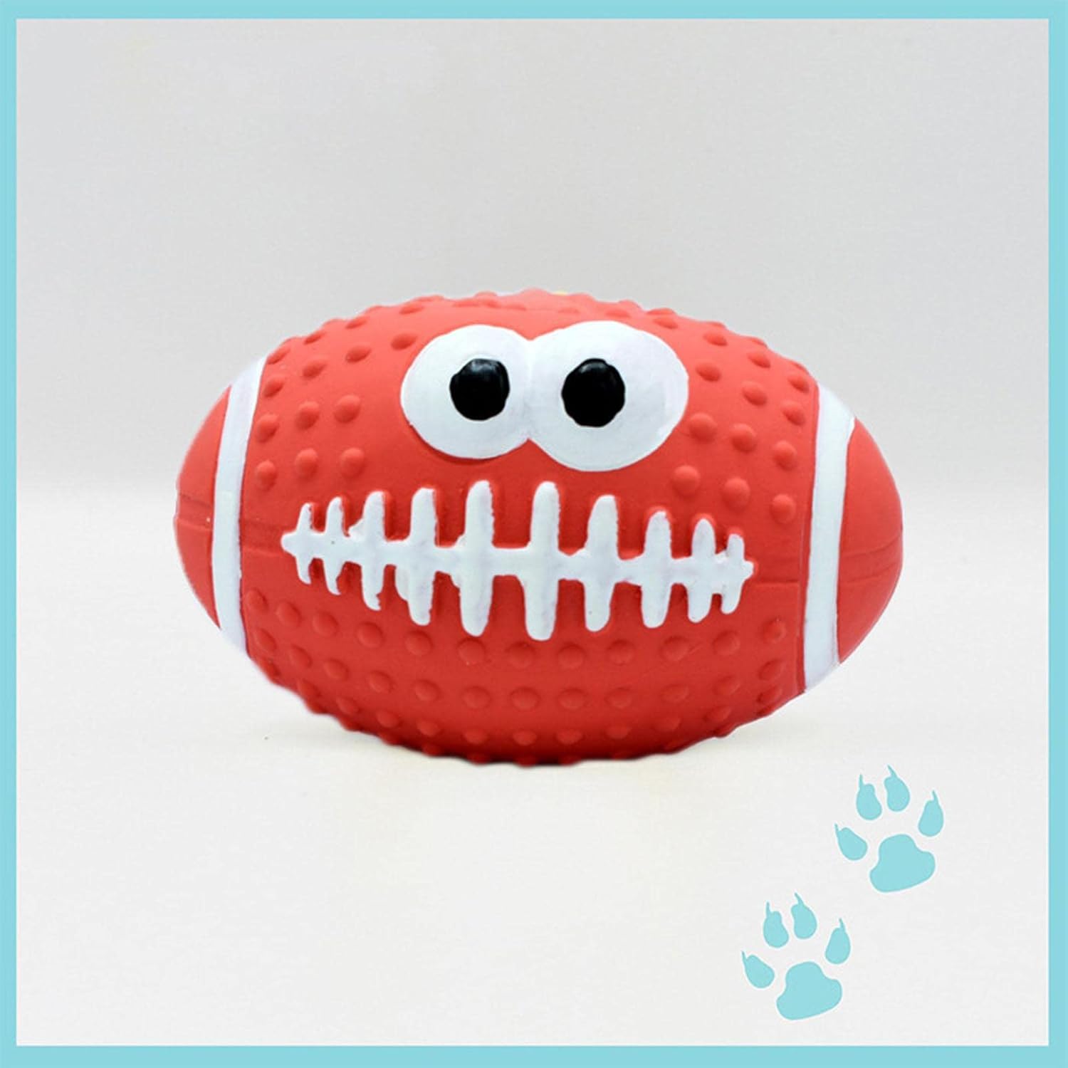 Balle pour Chien - DogBallLatex™ - Rugby Rouge - Toutou Joyeux