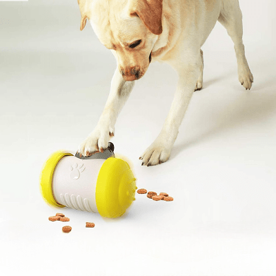 Distributeur de Croquettes pour Chien - BrainChase™ - Jaune - Toutou Joyeux