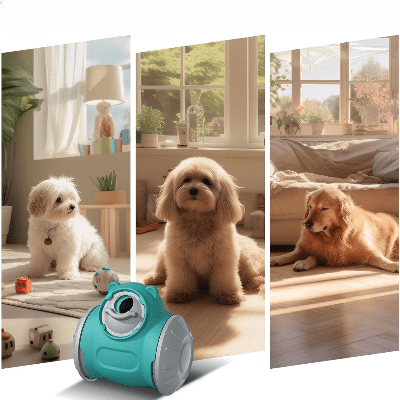 Distributeur de Croquettes pour Chien - BrainChase™ - Turquoise - Toutou Joyeux