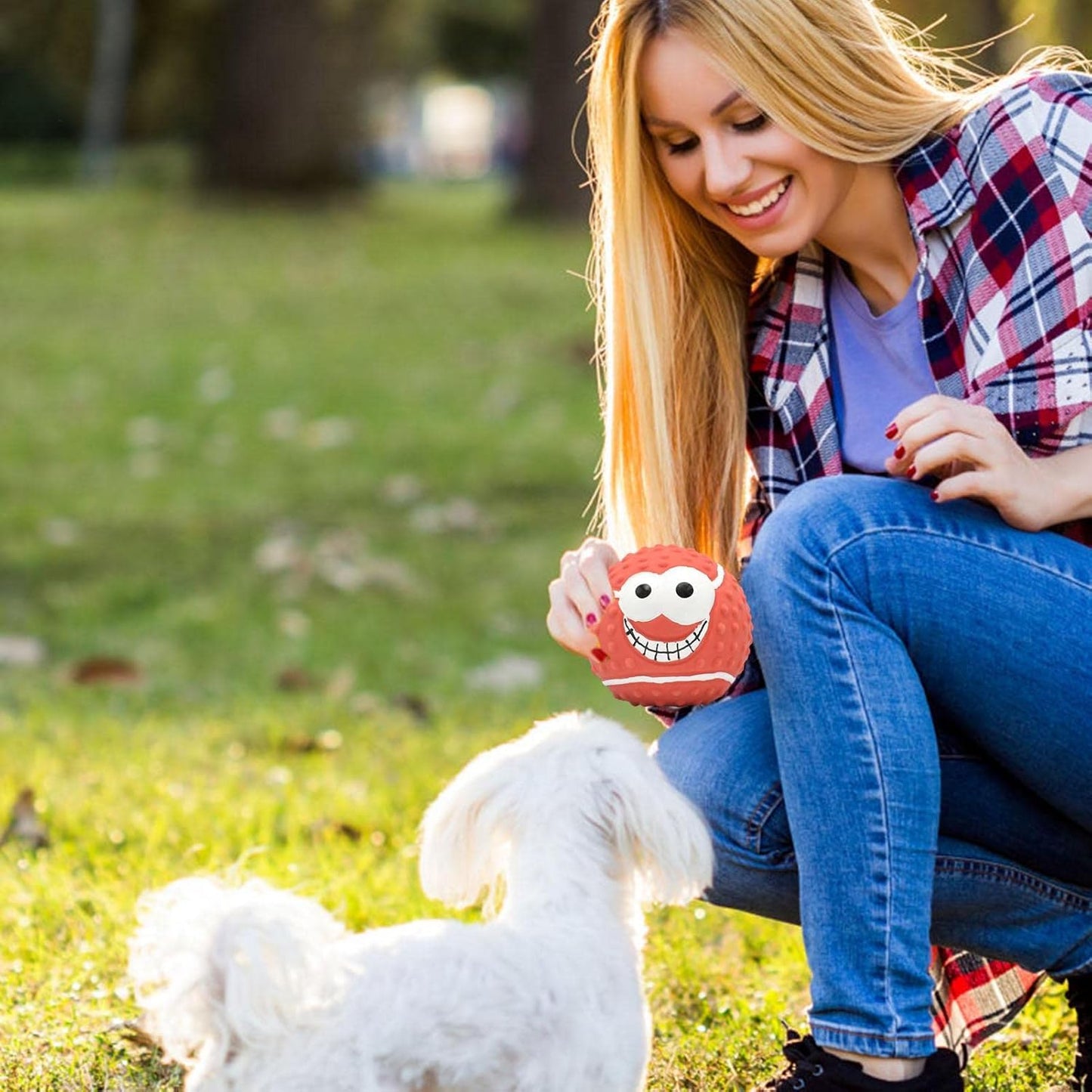 Balle pour Chien - DogBallLatex™ - Baseball Rouge